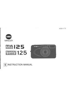 Minolta Riva 125 manual. Camera Instructions.